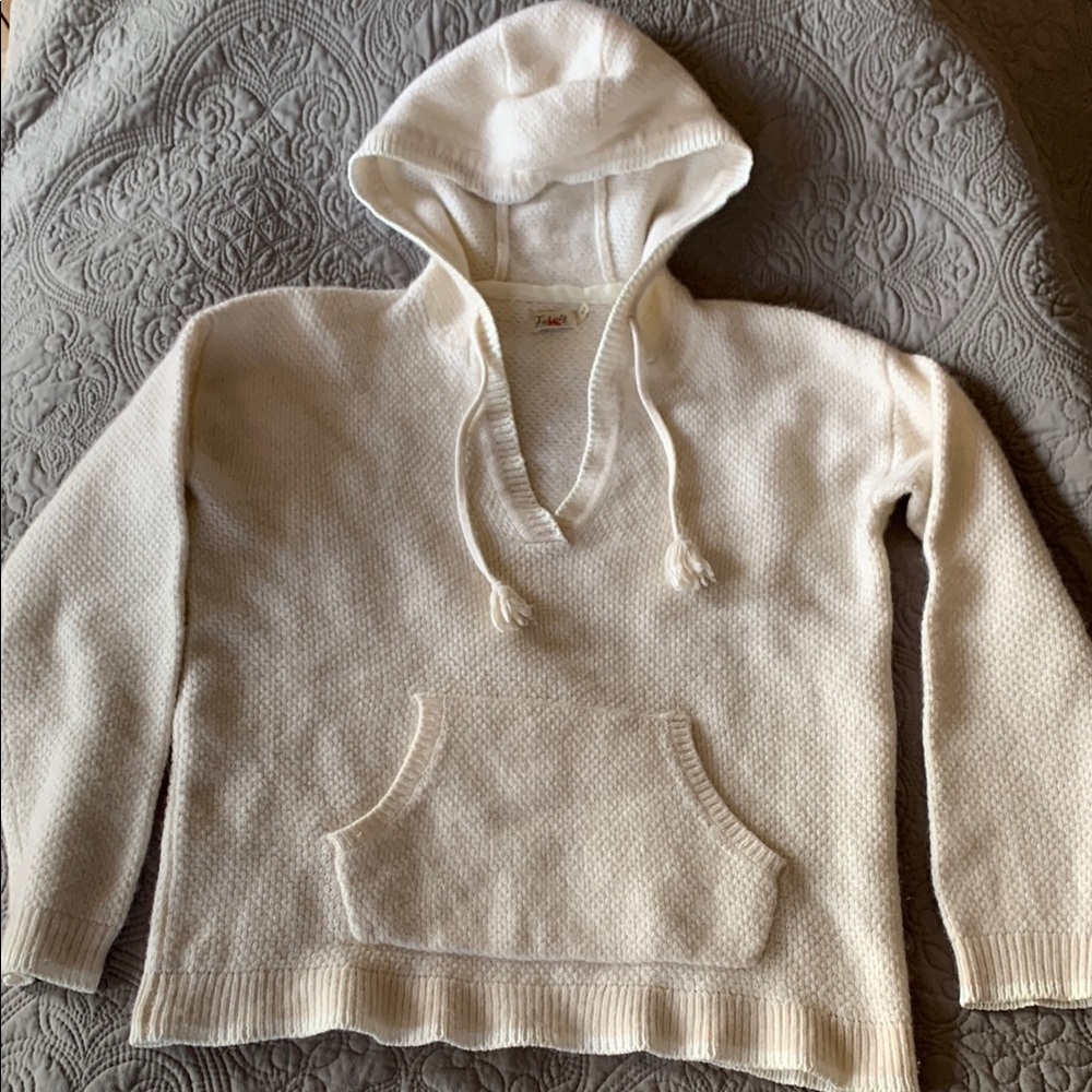 Faherty Cream Hoodie, Women’s M